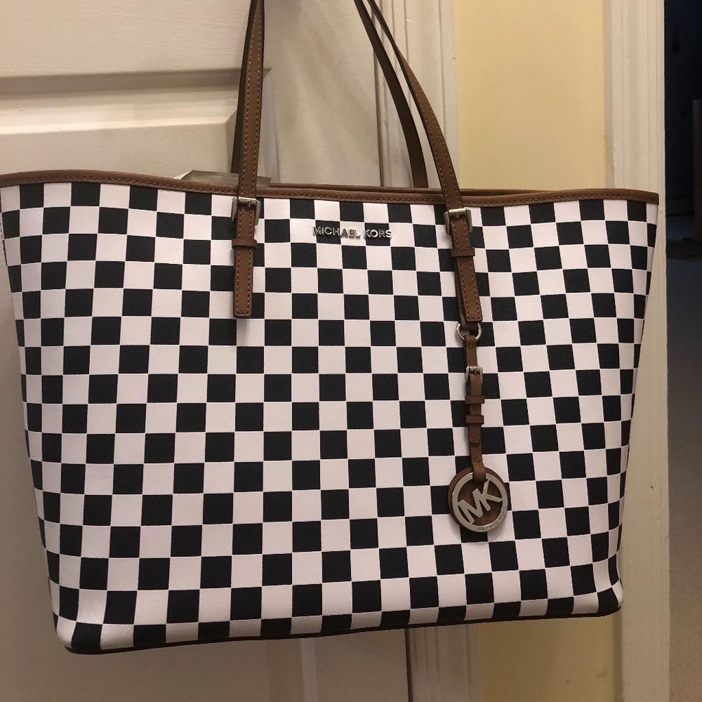 Michael Kors Navy & White Tote
